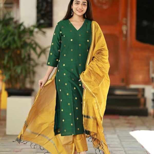 Women Rayon Viscose Printed | Kurta Pant Dupatta Set