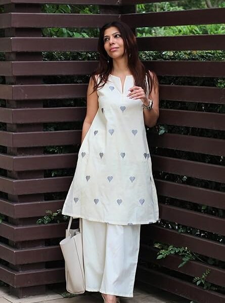 Kurta Set for Women Cotton Blend Embroidered | Kurti Set for Woman |