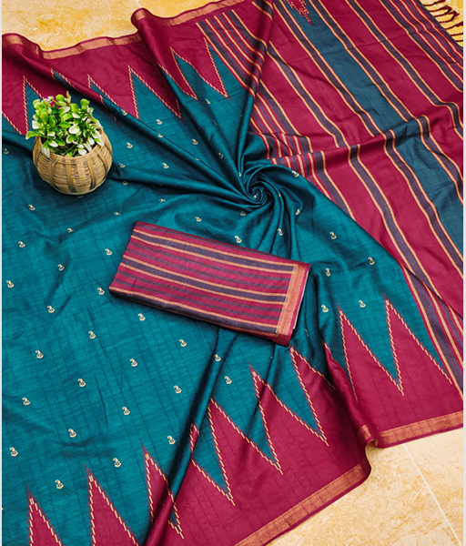 Fancy Matka Silk Cotton Digital Print Saree